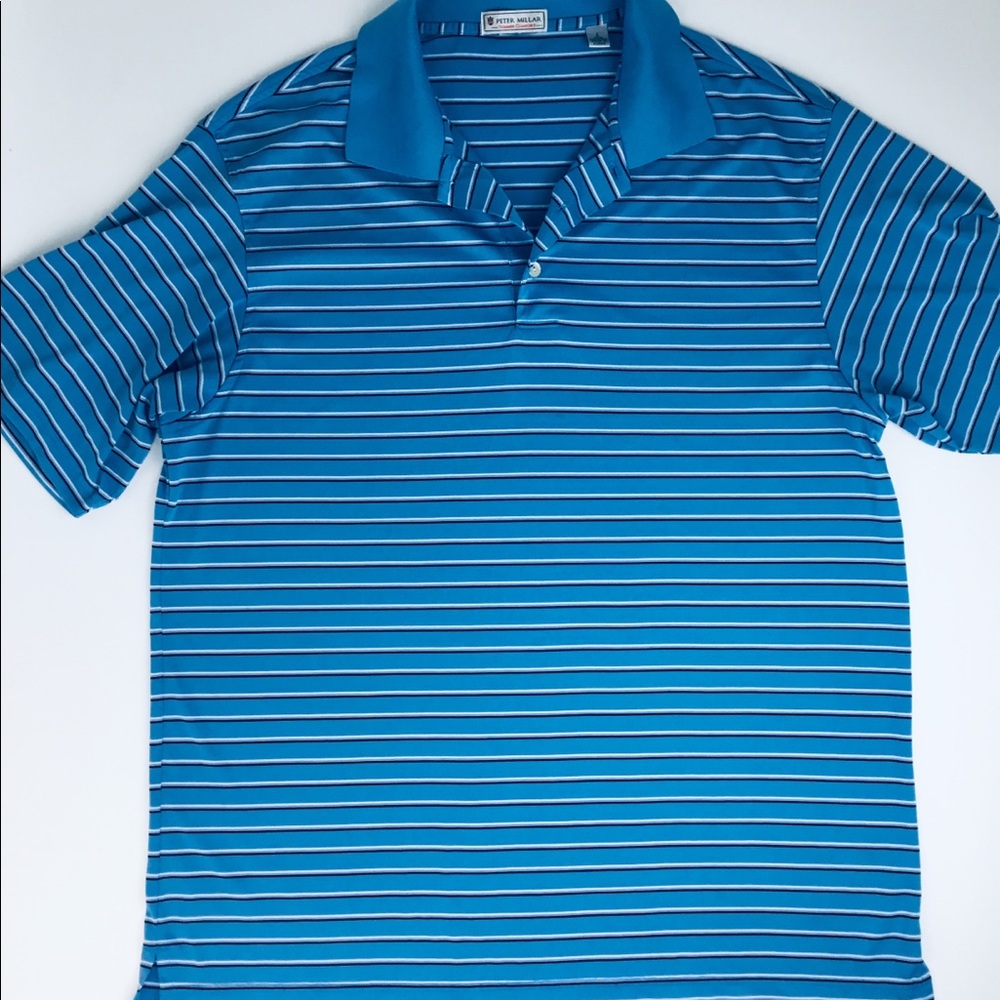 Peter Millar Summer Comfort Striped Polo Shirt, L